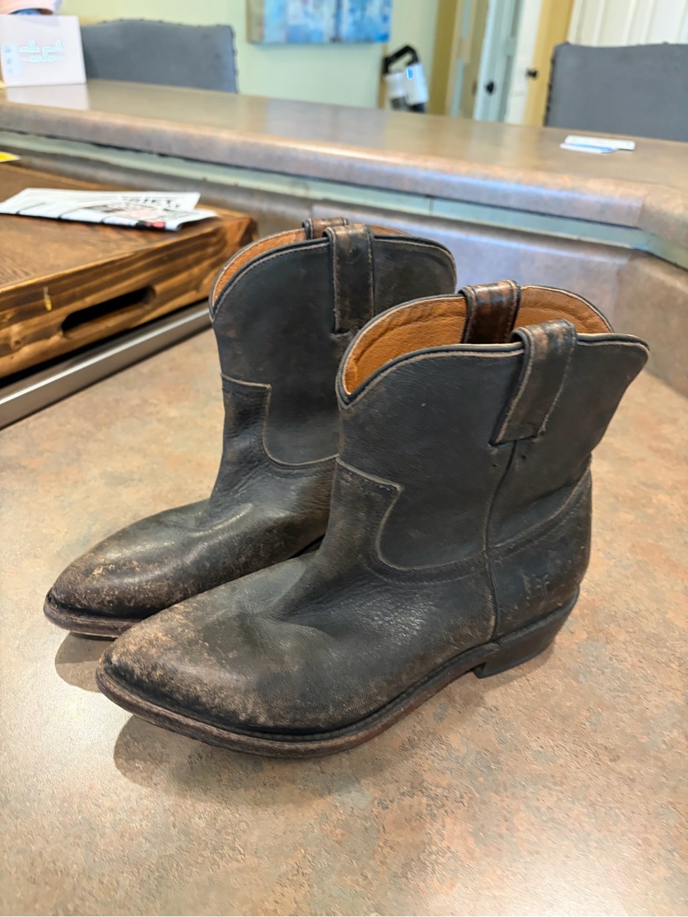 FRYE Billy short boots distressed - Picture 3 of 8